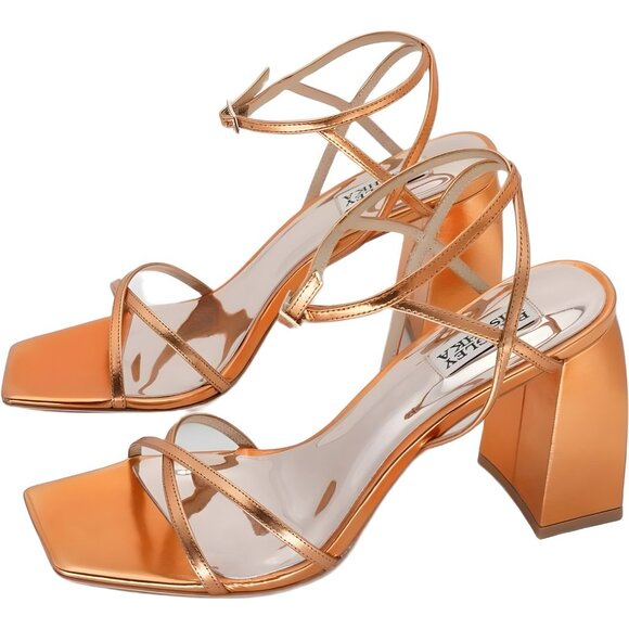 Badgley Mischka Ivanka Heeled Sandal Rust Orange Women's US 9.5 - Picture 2 of 6